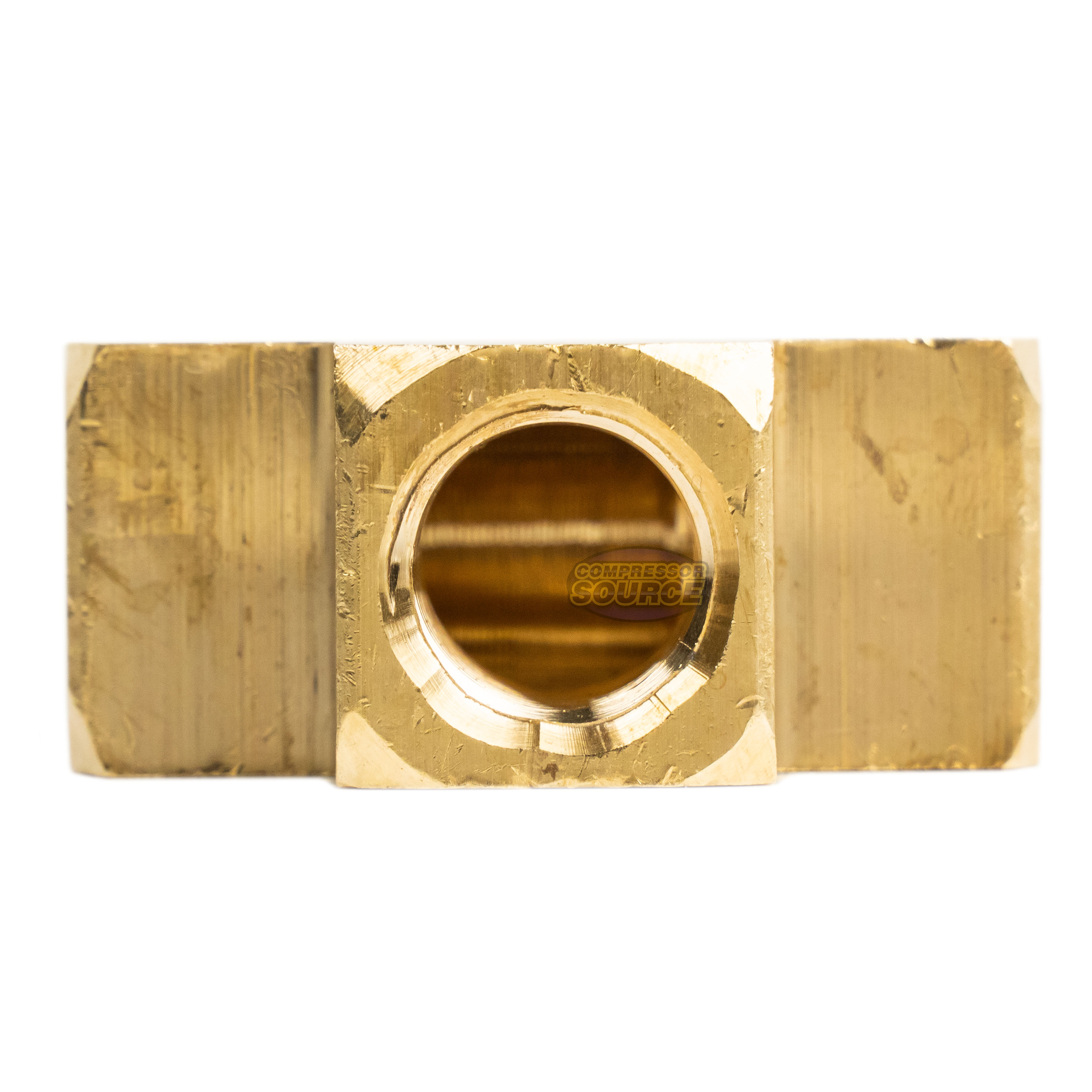 1/4" FNPT Brass Tee Pipe Fitting .25" TFitting Solid Brass Connector